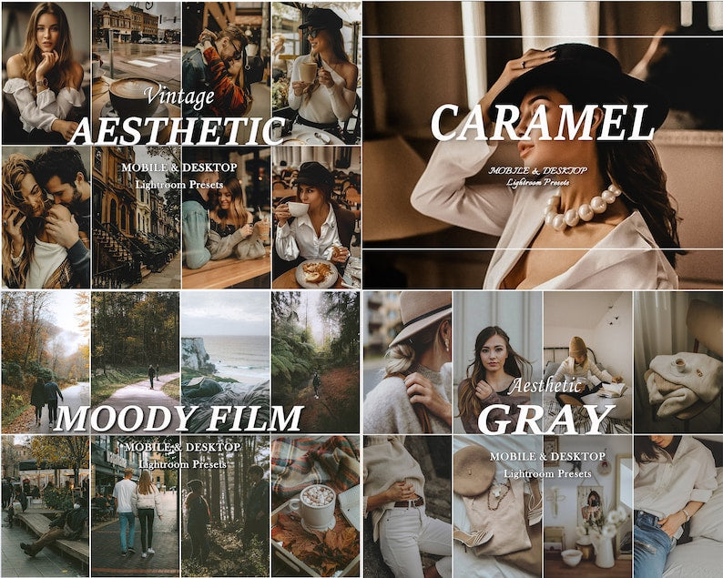 450+ MOODY Lightroom Mobile & Desktop Presets, Dark Black summer presets, Dark Outdoor presets, Aesthetic Influencer and Blogger Presets