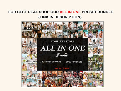 1100+ NATURAL Lightroom PRESET Bundle, Mobile & Desktop Luxury Aesthetic Presets, Bright Neutral Photo Filter, Lifestyle indoor soft Presets