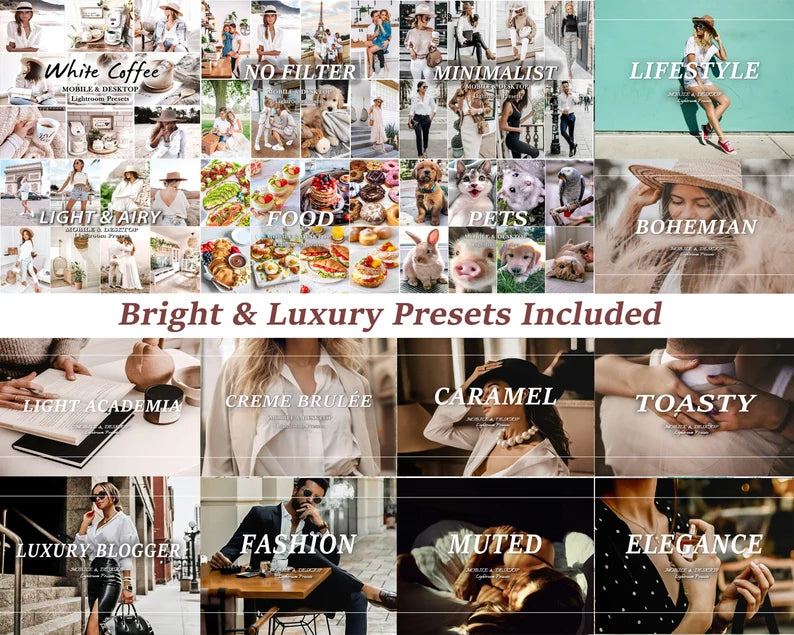 5000+ LIGHTROOM Presets Bundle, Mobile & Desktop Presets, Spring and Summer Aesthetic Presets, Influencer Photo filters for Instagram, vsco