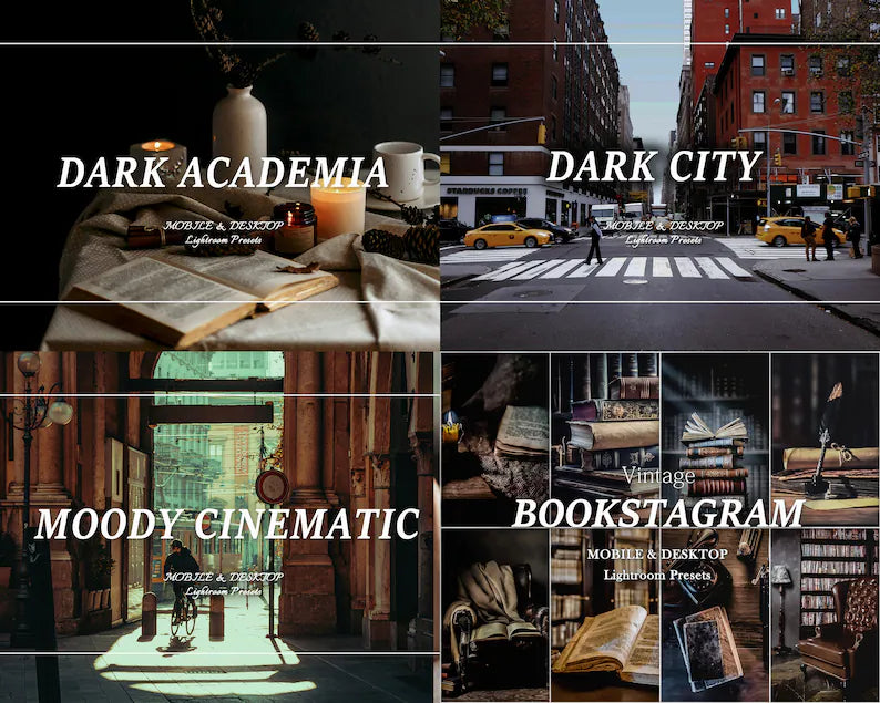 450+ MOODY Lightroom Mobile & Desktop Presets, Dark Black summer presets, Dark Outdoor presets, Aesthetic Influencer and Blogger Presets