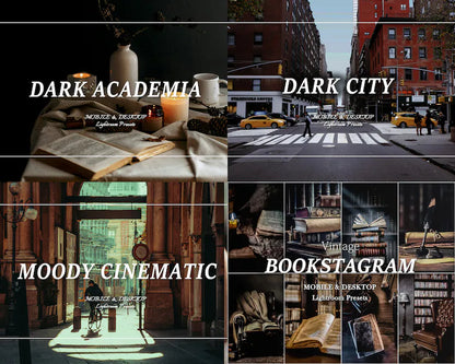450+ MOODY Lightroom Mobile & Desktop Presets, Dark Black summer presets, Dark Outdoor presets, Aesthetic Influencer and Blogger Presets
