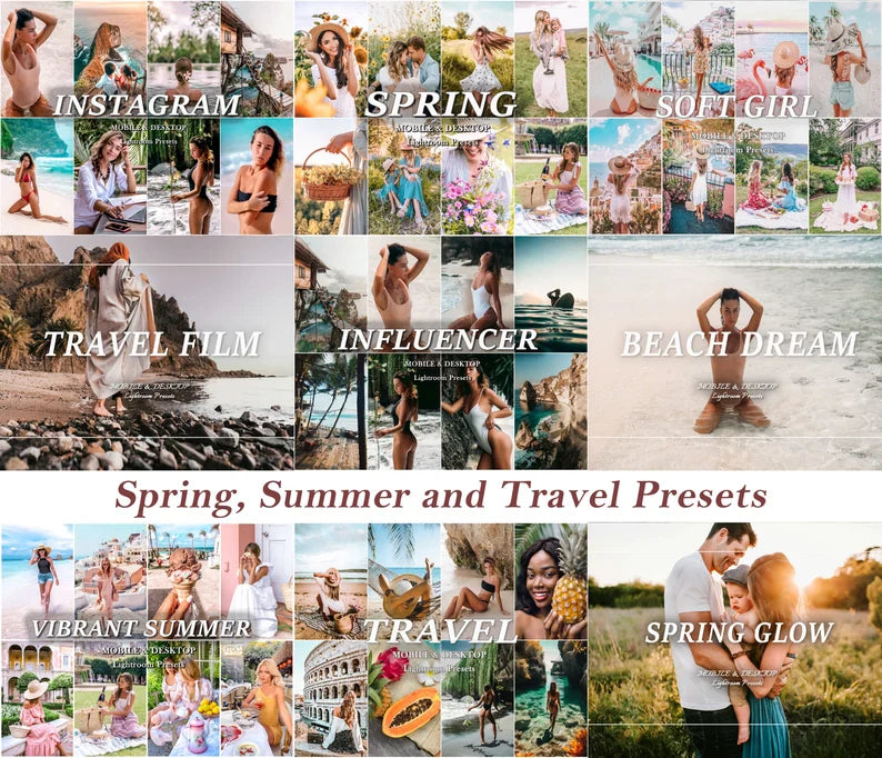 1100+ NATURAL Lightroom PRESET Bundle, Mobile & Desktop Luxury Aesthetic Presets, Bright Neutral Photo Filter, Lifestyle indoor soft Presets