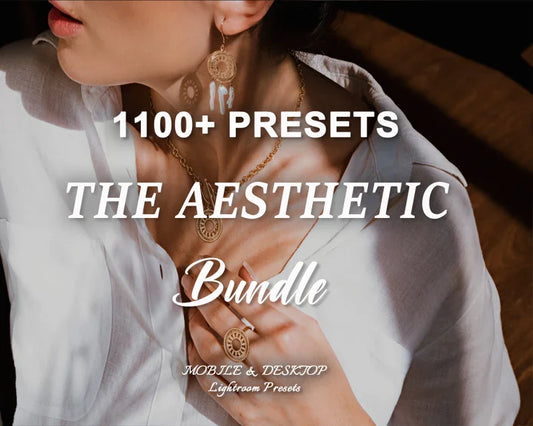 1100+ Lightroom Preset Bundle, Mobile & Desktop Luxury Aesthetic Presets, Clean Neutral Photo Editing Filter for Influencer Travel Blogger