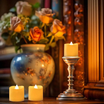 EDITH - Elektriska Flamlösa, Kreativa LED-ljus med Varmvit Skugga