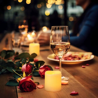 EDITH - Elektriska Flamlösa, Kreativa LED-ljus med Varmvit Skugga