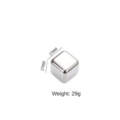 BERNT - Återanvändbar Isbitssats I Rostfritt Stål för Whisky, Vin och Cocktails