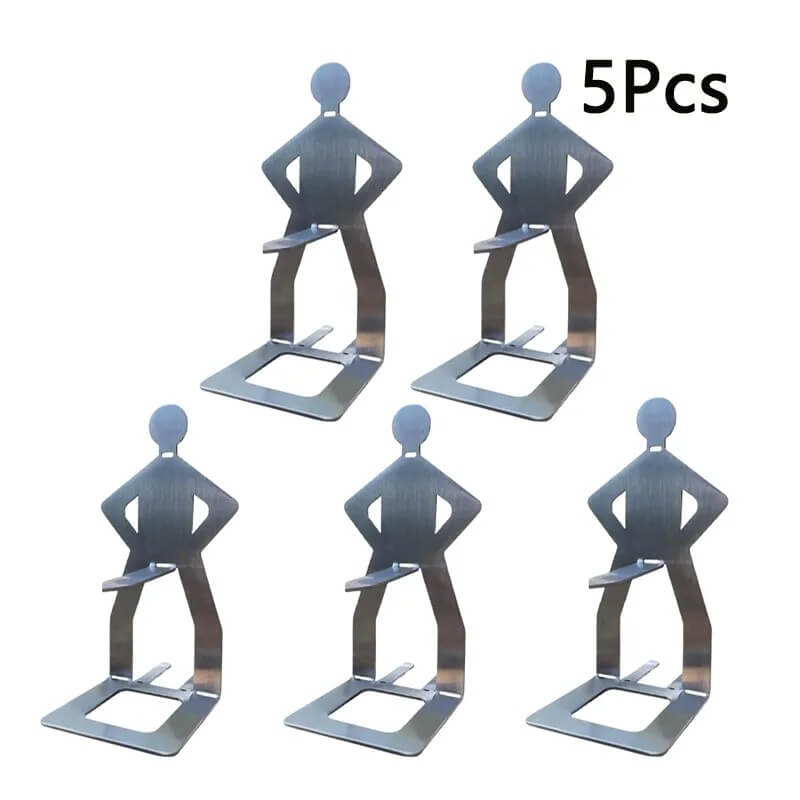 ARON - 5-pack Bärbar Korvhållare I Rostfritt Stål för Camping, Grill och Picknick